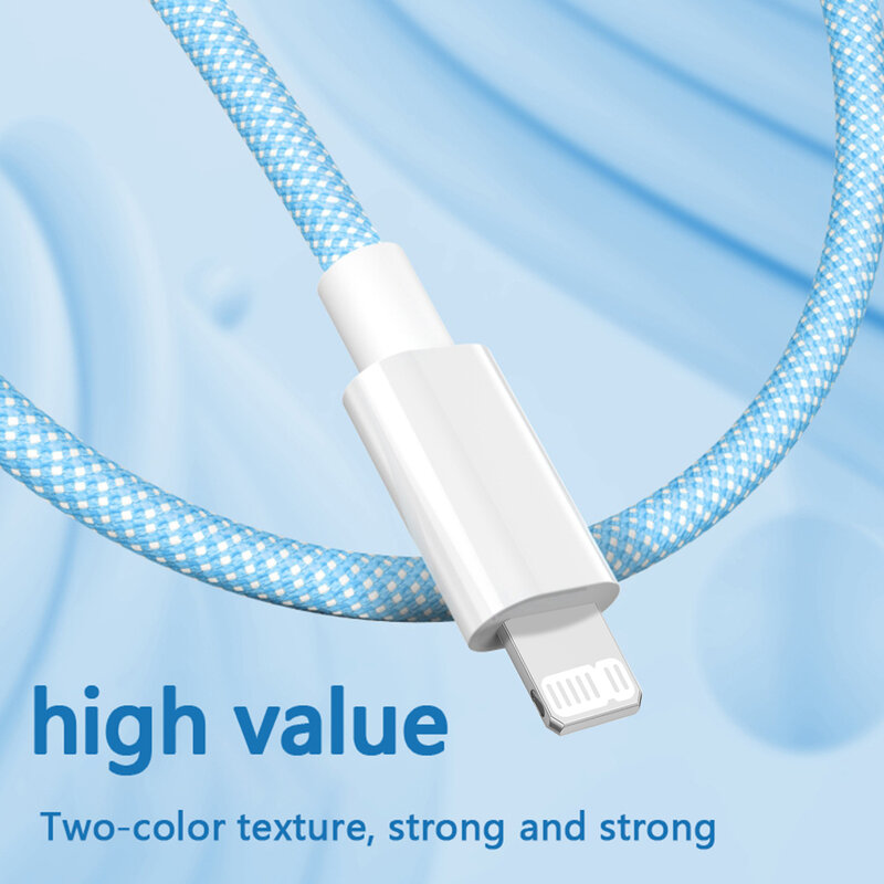 20W PD USB Cable for Apple iPhone 14 13 12 11 Pro Max Type C to Lighting Fast Charging Cable for ipad Data USB C to IOS Cable
