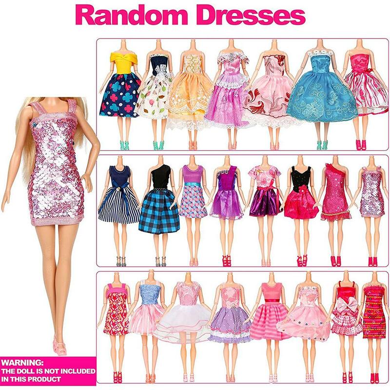 Новинка, модное платье с короткой юбкой для отдыха, много цветов, для кукол 11,5 дюйма, комплект одежды, случайный цвет