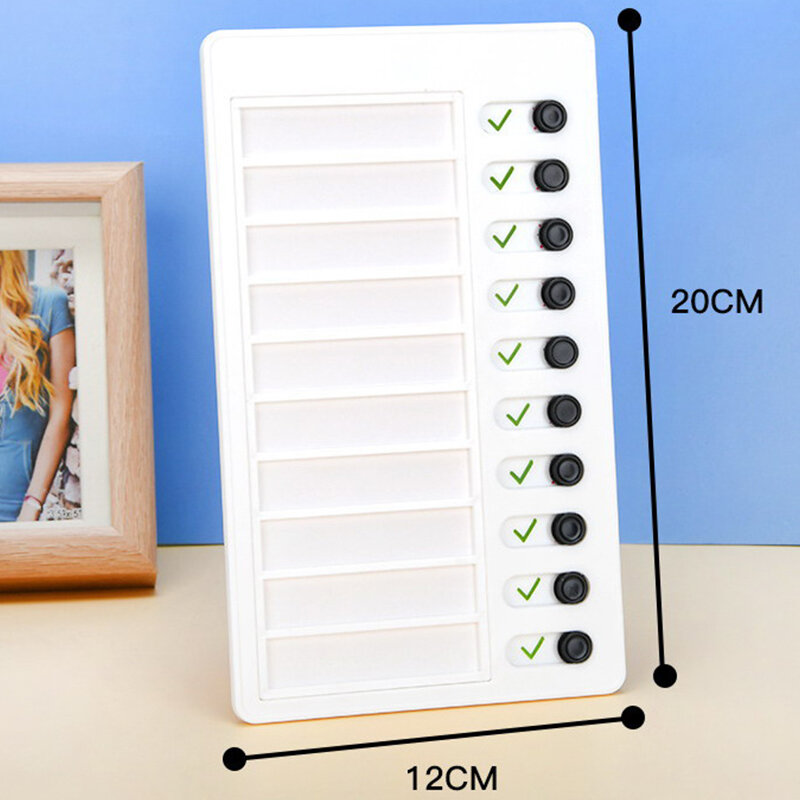 Reusable Checklist Daily Planner Memo Plastic Board Chore Chart Wall Hanging Self-discipline Card Holiday Schedule Memo Board