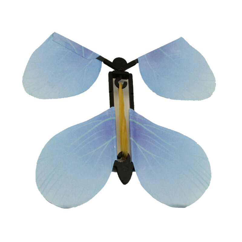 Tarjetas de mariposa voladora envolvente, Juguetes Divertidos de broma de goma con mecanismo de relojería para juegos de fiesta