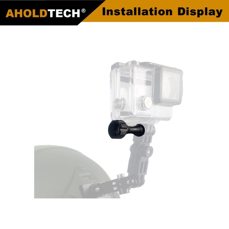 Kit di viti per adattatore per fotocamera per casco in lega di alluminio CNC bullone dado connettore di montaggio NVG per raccordi di collegamento per fotocamere sportive Gopro Hero