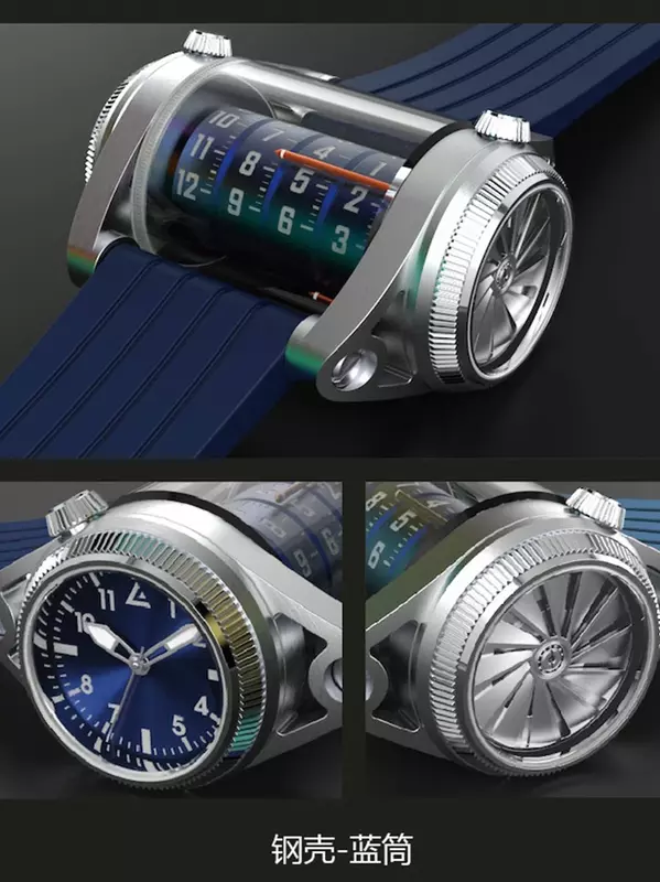 防水スイス時計,自動,ドラム,機械式,超美しく,新しいオリジナル