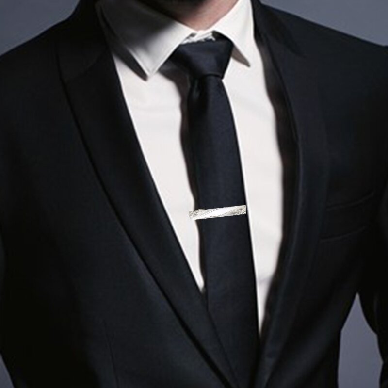 Clip corbata elegante para hombre, barra corbata para ocasión Formal, reunión negocios, accesorios F0S4, 4 Uds.