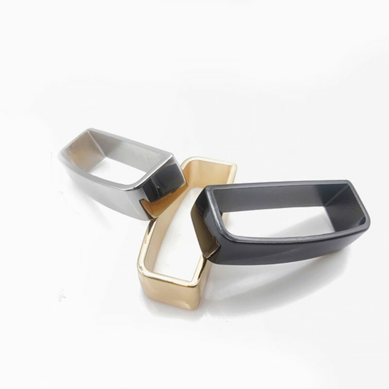 40mm D Shape Square Belt Strap Loop Ring Buckle Brass Belt Keeper For Leather Craft Bag Strap Buckle For Men Gold Silver Black