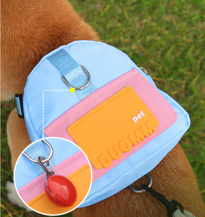 Pet Supplies Adjustable Puppy Dog  Backpack Dog Treat Bag Outdoor Travel Portable Dog Pet Small Bags