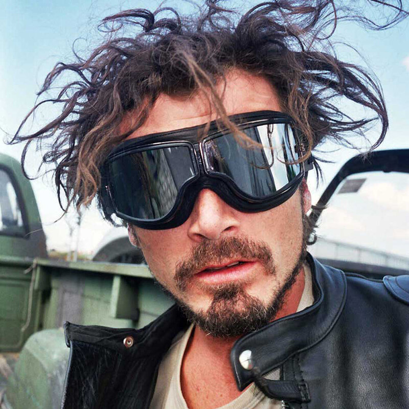 Motorcycle Glasses Windproof Motorcycle Helmet Glasses Sunglasses Retro Universal Folding Leather Retro Motorcycle Accessories