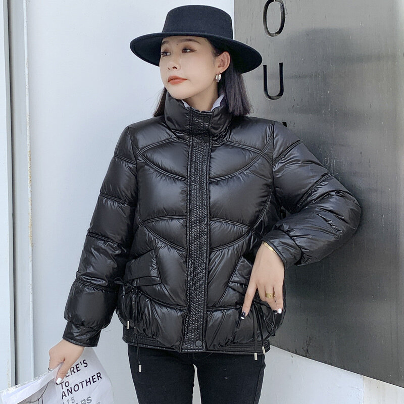 Veste d'hiver pour femme, manteau, parka, vêtements d'extérieur, court, ample, col montant, à la mode, nouvelle collection 2023
