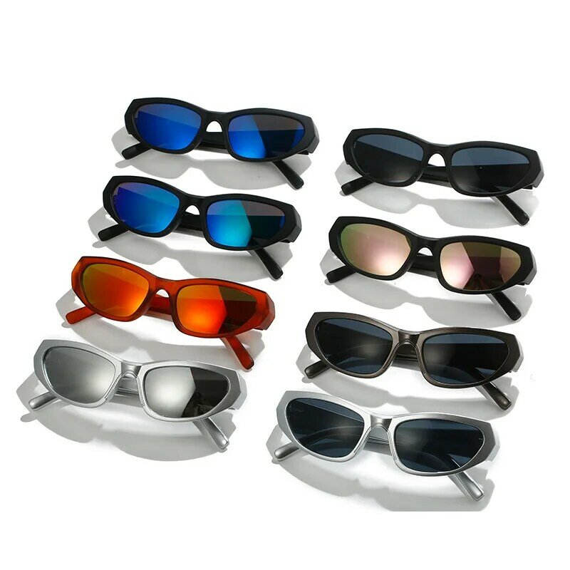 Cyber Y2K Sunglasses for Men Outdoor Cycling Sports Sun Glasses Women Vintage Wrap Around Shades Fashion Punk Goggle Eyewear