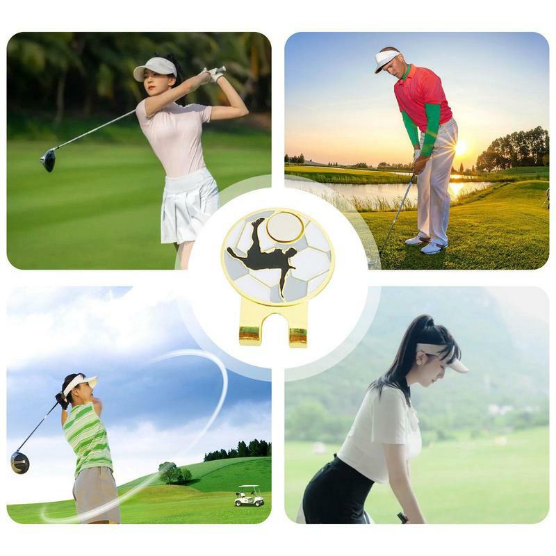 Penanda bola Golf magnetik, penanda bola Golf magnetik, klip penanda bola kreatif portabel, aksesori Golf untuk anak perempuan wanita anak laki-laki