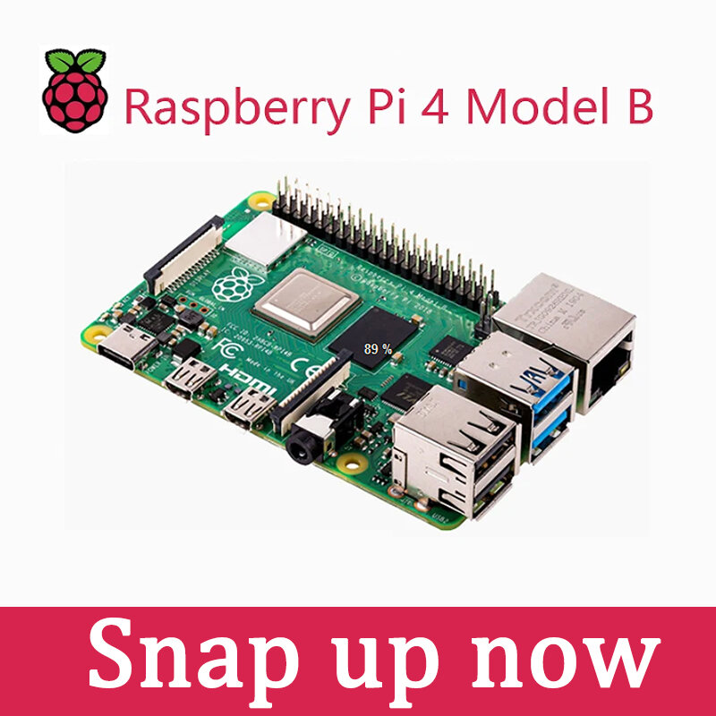Kit scheda di sviluppo Raspberry Pi 4B originale, Kit WiFi, 4a generazione, tipo B, Made in UK, 1GB, 2GB, 4GB, 8GB