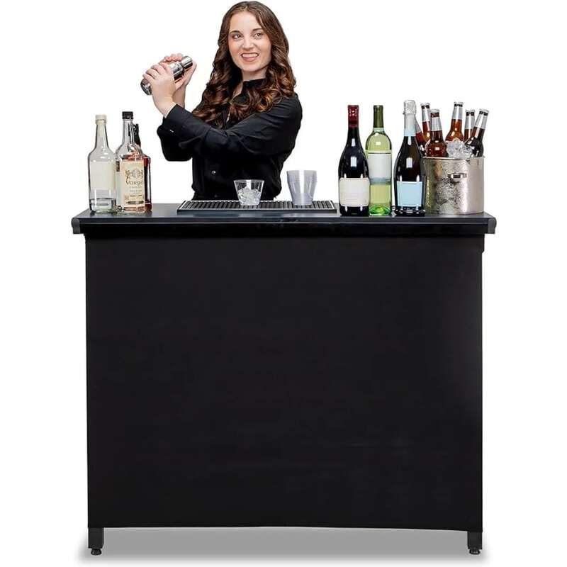 Mesa de Bar Portátil para Eventos, Estação Bartender Móvel, Carry Case, Tabelas Padrão ou LED