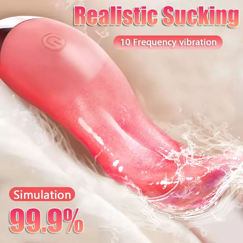 Tongue Licking Vibrator for Women G Spot Clitoris Vagina Anal Female Masturbation Couples Nipple Stimulation Adults Sex Toys