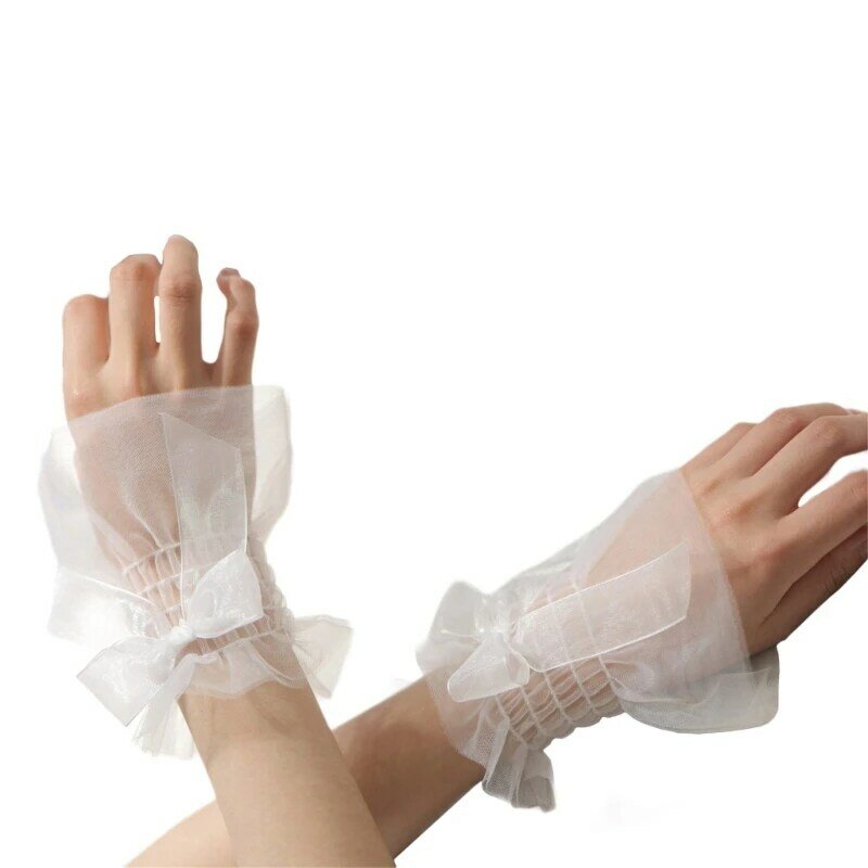 Fałszywa opaska na nadgarstek dla panny młodej Dekoracyjne rękawy Rozszerzane mankiety na nadgarstki Dostawa ślubna Drop