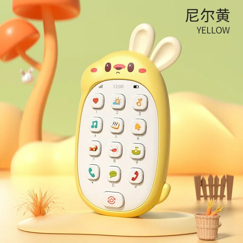 Children's Simulation Cell Phone Toys Puzzle Early Learning Baby Can Be Gnawed 0-3 Years Old Baby With Music Lights Phone Toys