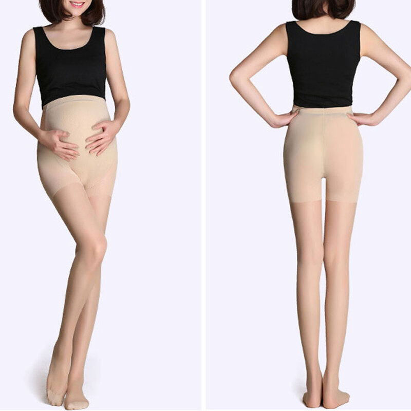 kobiety w ciąży Regulowany oddychające legginsy ciążowe kobiet w ciąży lato pełna ochrona ciąża rajstopy nogi pończochy spodnie ciążowe