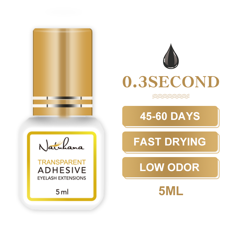 NATUHANA 1วินาที5Ml Fast Dry Strong False Lashes กาว Lash กาวต่ำกลิ่นไม่มีจำลอง MSDS Mink eyelash กาว