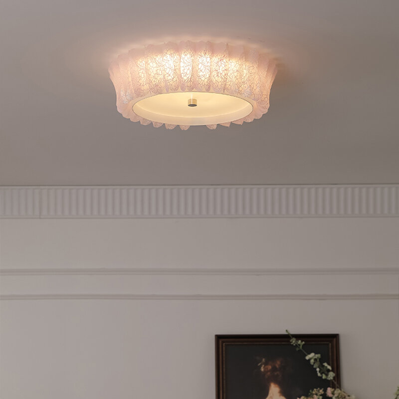창의적인 모던 천장 조명, 거실 서재 홈스테이 침실 샹들리에, 아크릴 따뜻한 소녀 방 LED 천장 장착 램프, 신제품