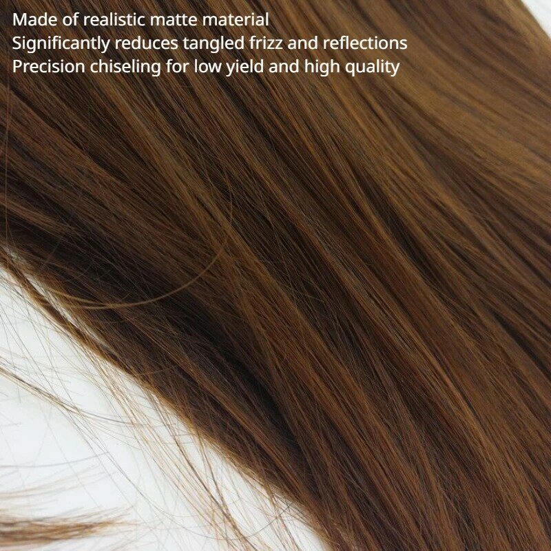 Wig hitam panjang keriting alami dengan bagian tengah sintetis tahan panas Gelombang dalam Wig Frontal Tudo Por 1 pengubah asli