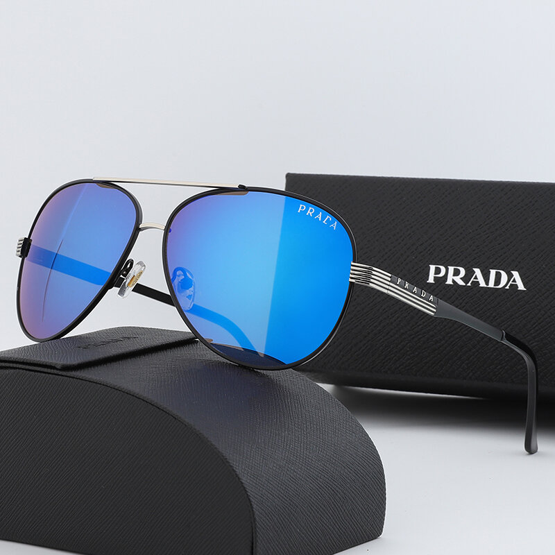 2024 Classics Fashion Luxury Brand Sunglasses Men Sun Glasses Women Metal Frame Black Lens Eyewear Driving Goggles UV400 T03