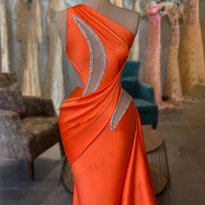 섹시한 인어 오프 숄더 민소매, 화려한 새틴 비즈 드레스, 긴 슬리밍 이브닝 드레스, 매혹적인 패션