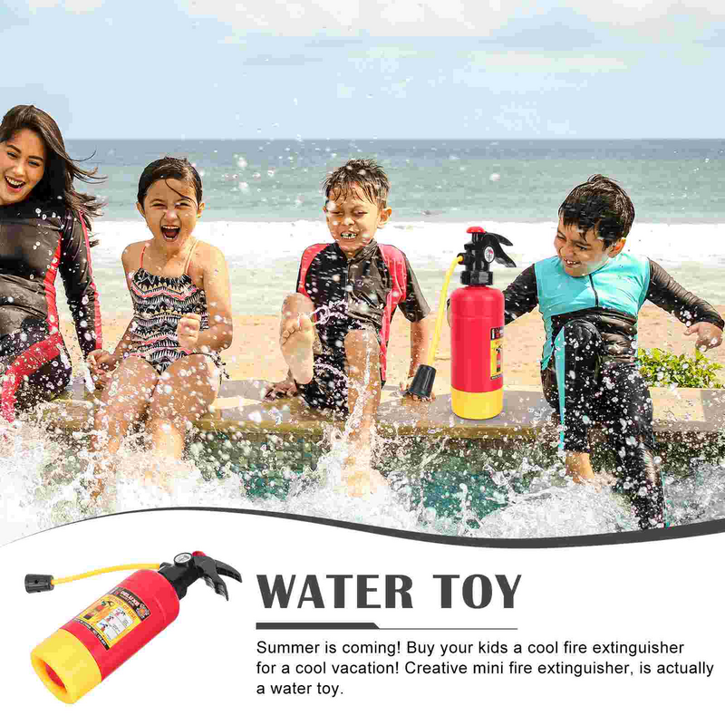 Juguete de pistola de agua de fuego para niños, extintor de simulación de plástico, Prank, tienda de campaña para playa
