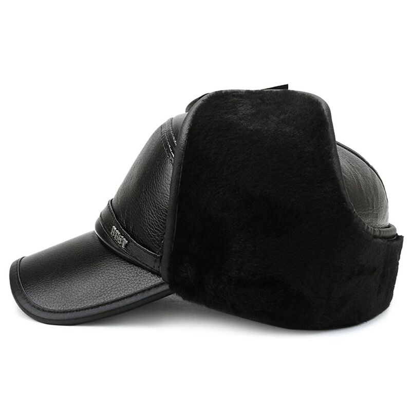男性用厚手のコットンイヤー保護帽子、暖かいキャップ、古い、冬、新しい