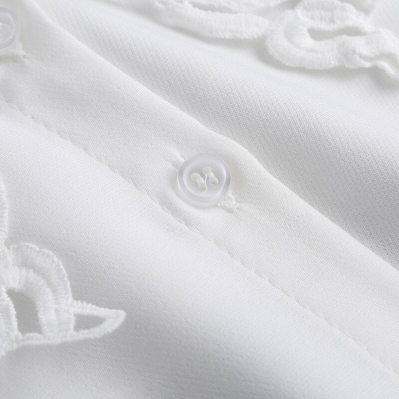 ياقة أنيقة قابلة للفصل شال أبيض مزيف عالمي لفساتين القميص للسيدات DXAA