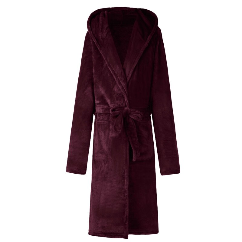 Мужской халат, зимний теплый фланелевый Халат, одежда для сна с длинным рукавом, плюшевый мужской халат, домашняя одежда для сна