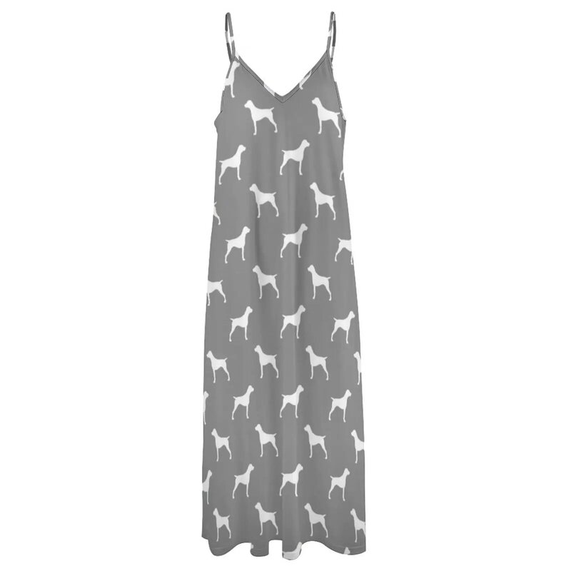 Deutsch Kurzhaar Zeiger Silhouette(s) ärmelloses Kleid Kleid Vintage elegante Damen-Sets