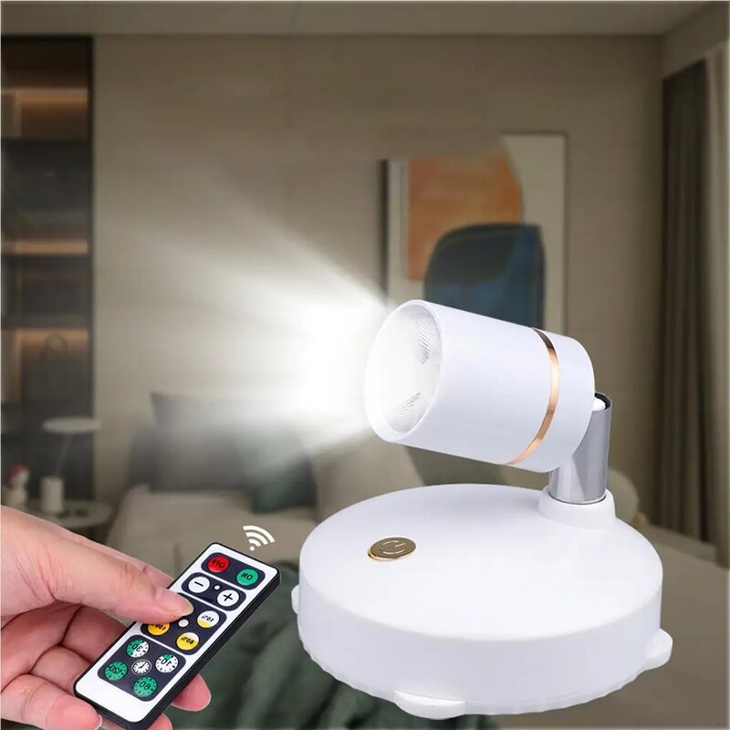 2-pakowe bezprzewodowe oświetlenie punktowe LED z możliwością ładowania przez USB, możliwość przyciemniania, obrotowy, regulowany wyświetlacz lampy biurkowej