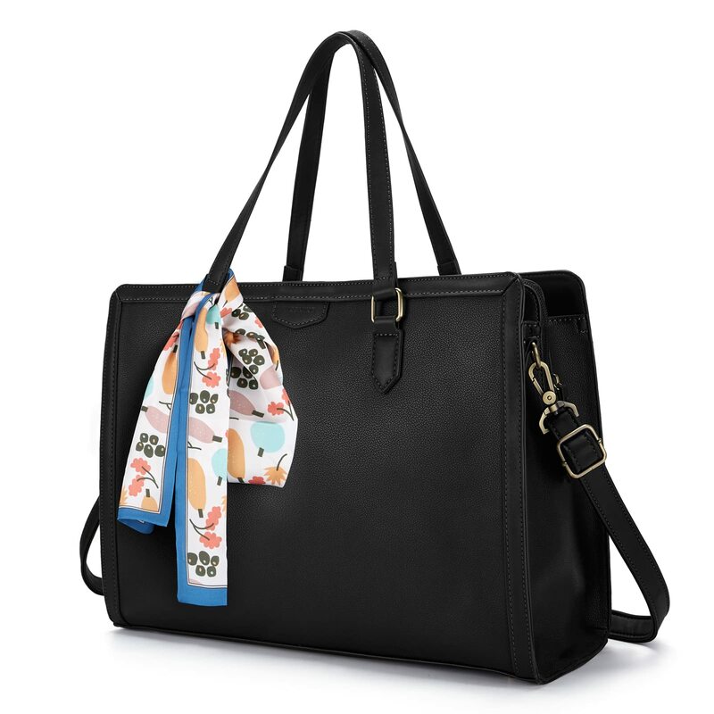 Bolsa de couro portátil para mulheres, sacos de trabalho, bolsa de computador, pasta, bolsa de escritório, viagem, professor, 15,6"