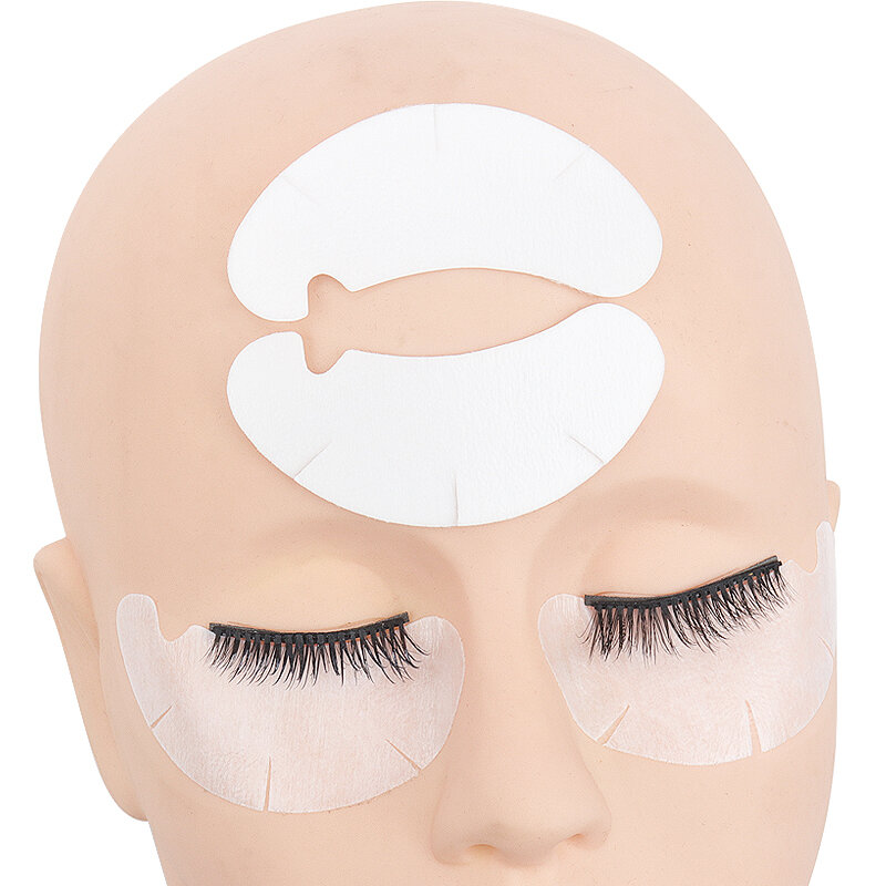 50 pares de extensão de cílios em forma de u incisão gel remendos de papel enxertado chicote falso sob almofada de olho adesivo dicas ferramentas de maquiagem feminina