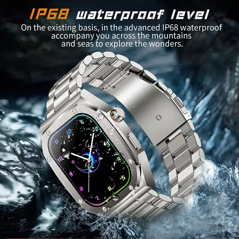 Smart Watch Ultra Voor Mannen Vrouwen Nfc Waterdicht Spel Smartwatch Bluetooth Call Smartwatch 2.2 Inch Draadloze Fitness Smartwatches