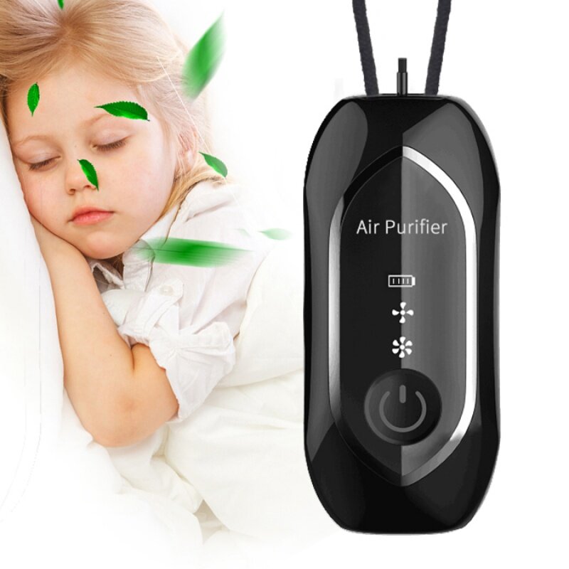 Custom wearable tech filter dust mite soot portable necklace electrostatic small air disinfection sterilizer air purifier air Cl