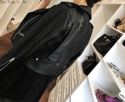 Tao Ting Li Na giacca in vera pelle di pecora donna nuova giacca da moto in vera pelle di pecora G43