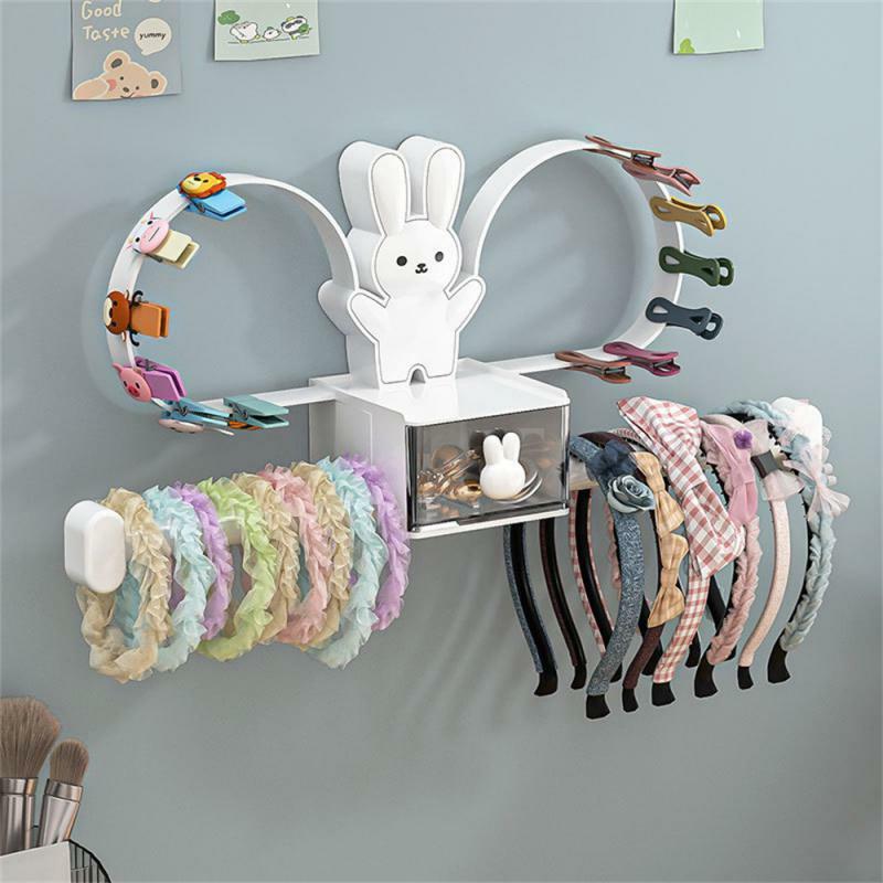 Hair Band Storage Artifact Fashionable Easy And Convenient Neat Storage Partition Storage No Punching Design Jewelry Storage Box