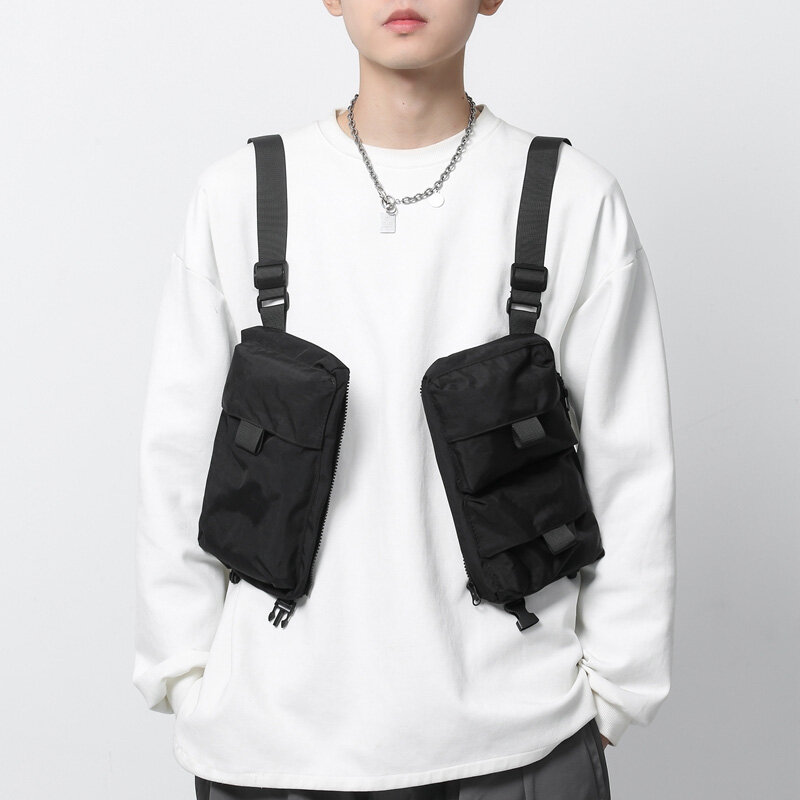 Streetwear Unisex Chest Rig Tactical Chest Bags Casual Bullet Bessenger Bag Hip Hop Vest Bag Function Tactics marsupio