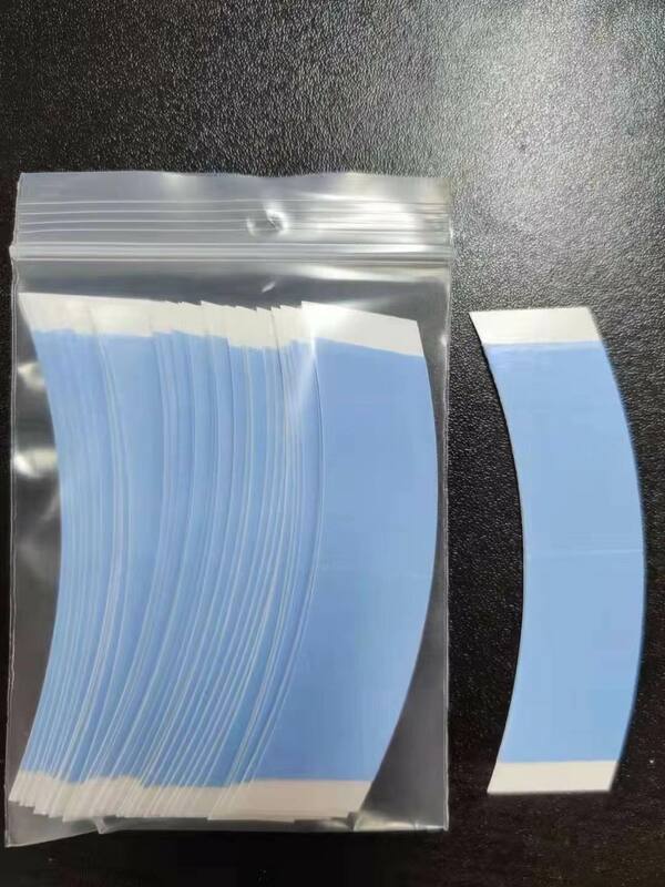 Cinta adhesiva de doble cara para pelucas, cinta de 36 piezas, color azul, no se derrite, con patrón de cuadros, de larga duración