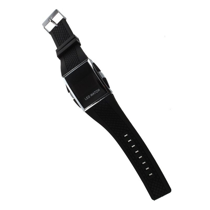Relógio de pulso feminino LED Digital Sport Strap, relógio feminino vestido, todos os relógios pretos, nova moda