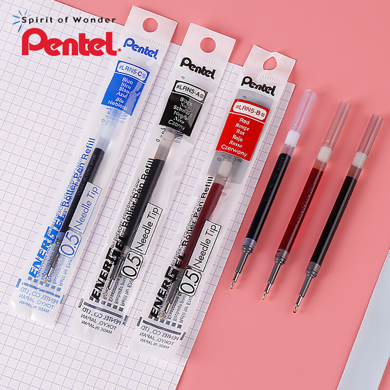 Japan Pentel BLN75 Gel Pen Plus Refill Smooth and Quick-drying 0.5mm Water-based Business Office Stationery School Supplies