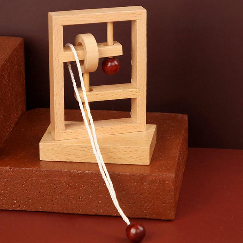 Łamigłówka sznurek 3D drewniane sznur i łamigłówki dla dzieci i dorośli odporne na zużycie bezwonna wodoodporna zabawka dla dzieci
