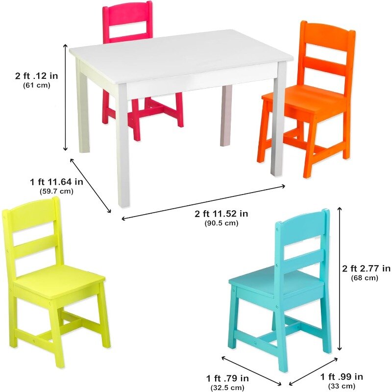 Set tavolo evidenziatore KidKraft e 4 sedie