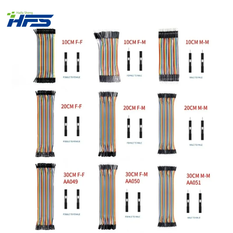 40PIN 10CM 20CM 30CM Dupont Line Male to Male + Female to Male and Female to Female Jumper Dupont Wire Cable for arduino DIY KIT