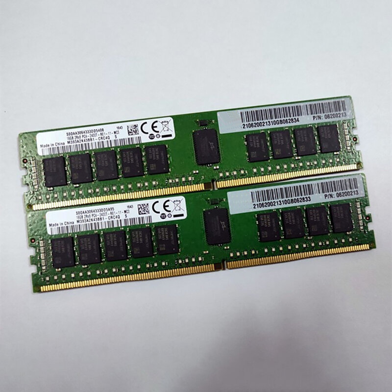 Memoria de servidor de 16GB, 1 piezas RAM, 16GB, 2RX8 PC4-2400T, DDR4, ECC 06200213, N24DDR402, envío rápido, alta calidad, funciona bien