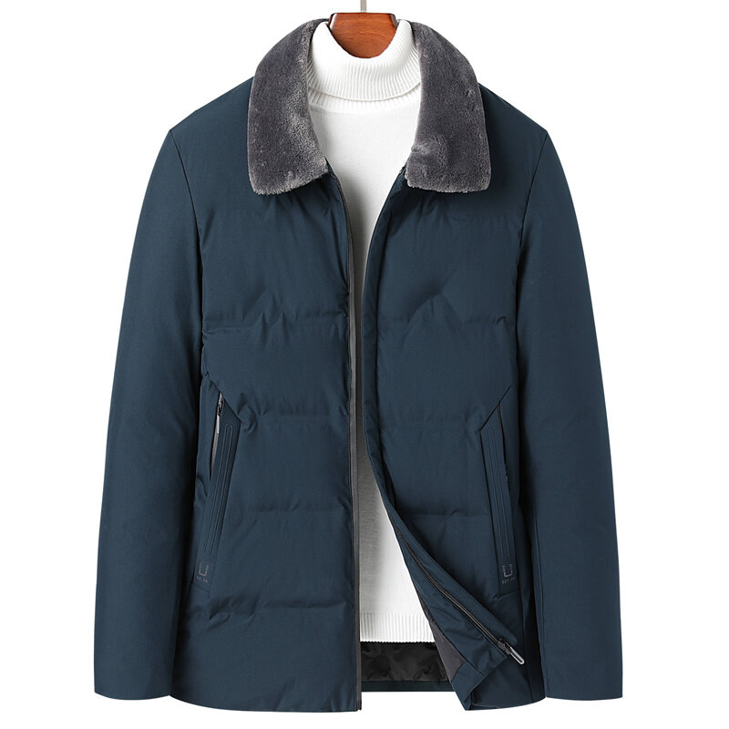 2024 nowość kurtka zimowa moda płaszcz z kapturem męskie ciepłe męskie klasyczne wiatroodporne męskie parki M-4XL MY019