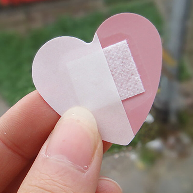 Opatrunek hydrokoloidowy bandaż w kształcie serca samoprzylepne plastry na rany w kształcie serca gaza pierwszej pomocy 10/5 szt