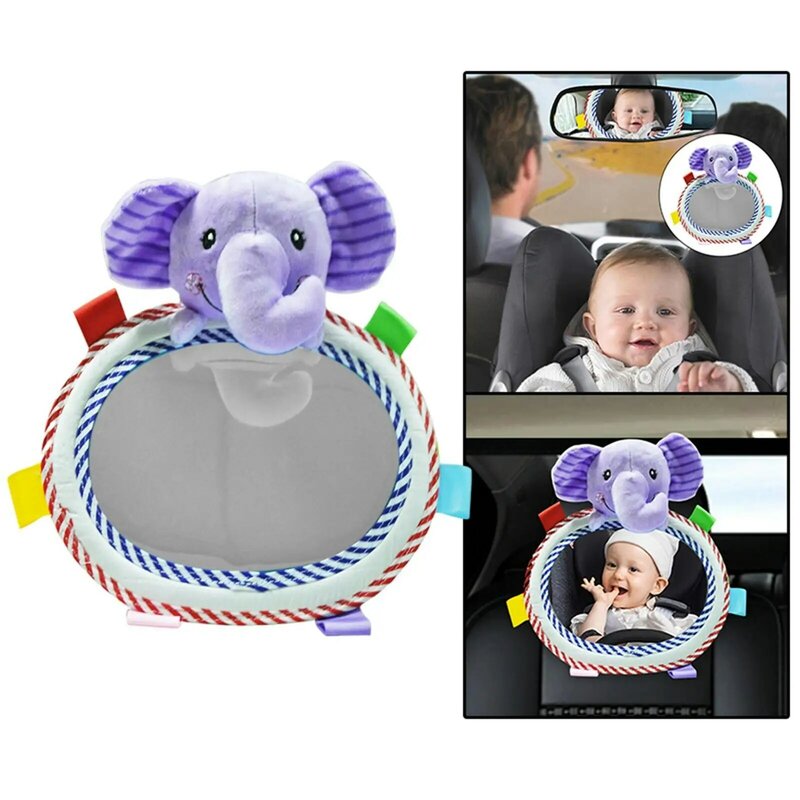 Car Back Seat Mirror Adjustable cute View Mirror for Toddler Baby