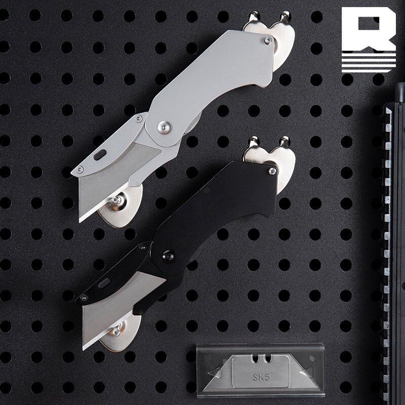 Aço inoxidável Folding Pocket Art Knife Facas de corte portáteis, SK5 Blade, Wallpaper Alicate, EDC, Home Tools, Outdoor