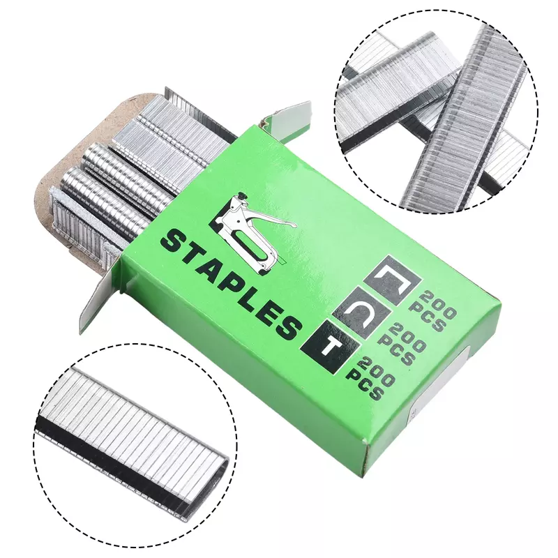 Staple Nails For DIY For Woodworking Silver U/ Door /T Shaped Practical To Use Brand New Excellent Service Life