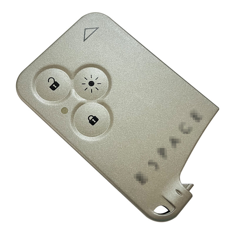 Xrnkey 3 Tombol Remote Card Shell Lighting Button untuk Renault Espace Card Key Shell Tanpa Blade dengan Kata-kata Tanpa Logo